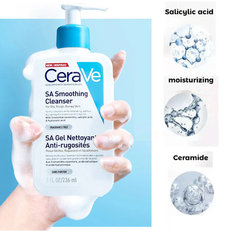 CeraVe Foaming Facial Cleanser -- Hydrating Body Lotion -- Amino Acid Salicylic Acid Whitening Moisturizing Foaming Cleanser Oily Dry