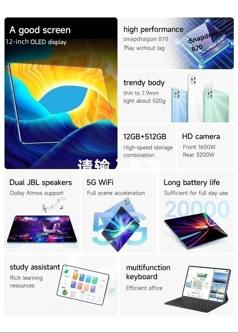 iPad Air Pro 12 Inch 16GB RAM 1TB HD Snapdragon