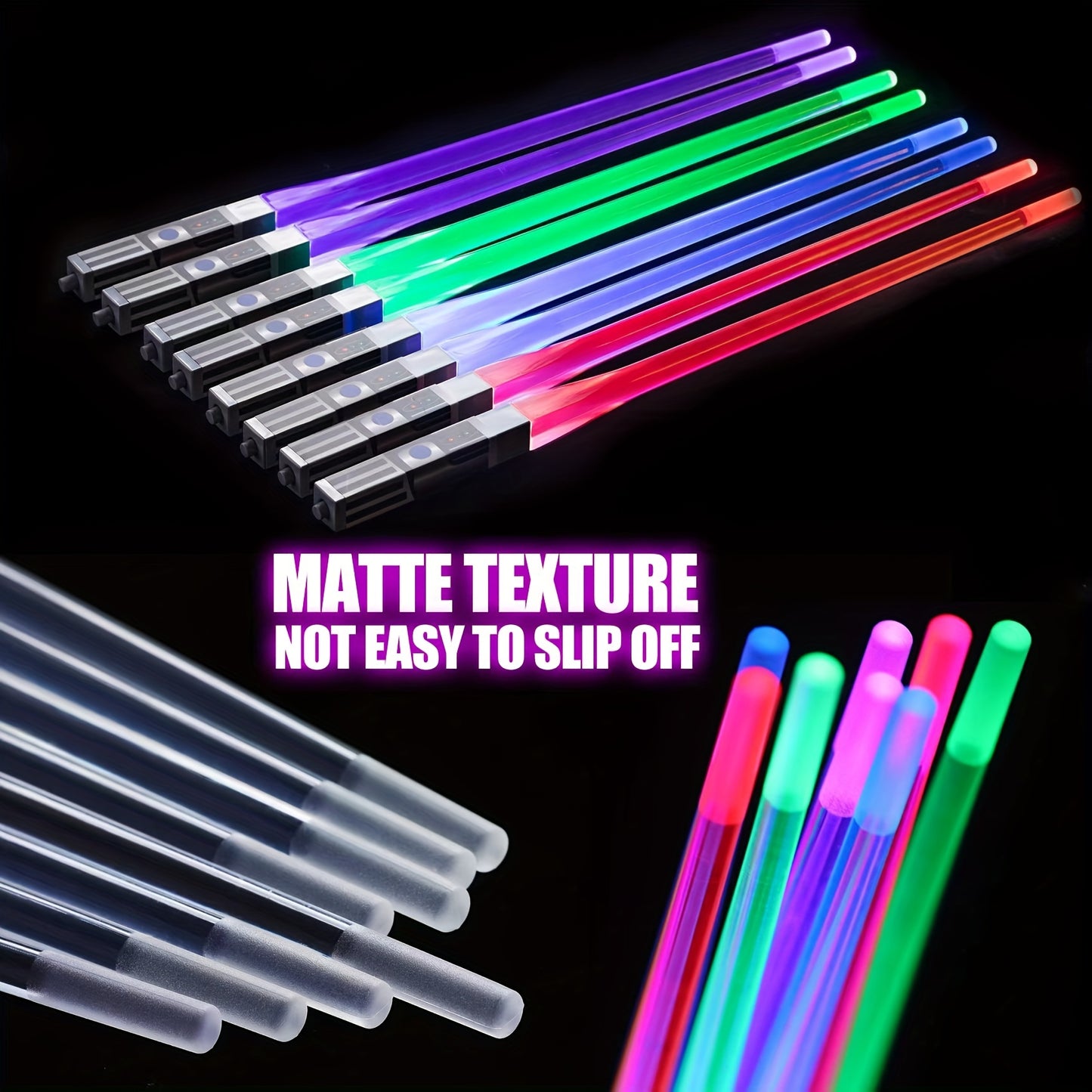 Light Up Your Sushi with These Colorful LED Chopsticks - Reusable & Battery-Free!