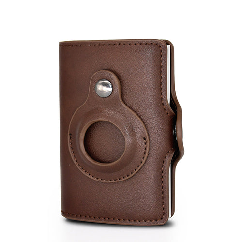 New Rfid Card Holder Men & Women Airtag Wallet Money Bag Leather