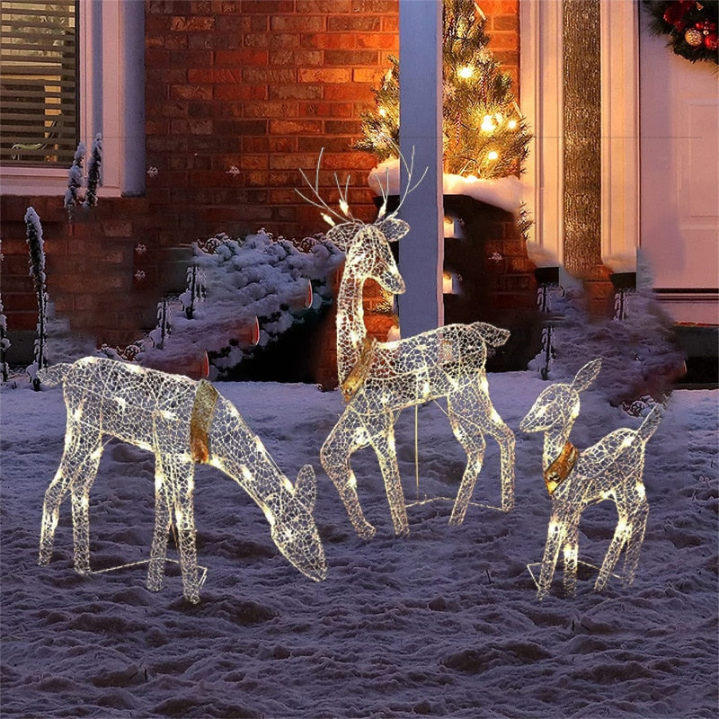 Christmas Wrought Iron Deer LED Light