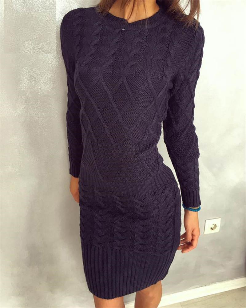 Winter knit dress "Alina"