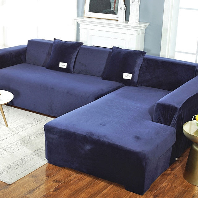 Shaped Sofa Velvet Covers for Living Room