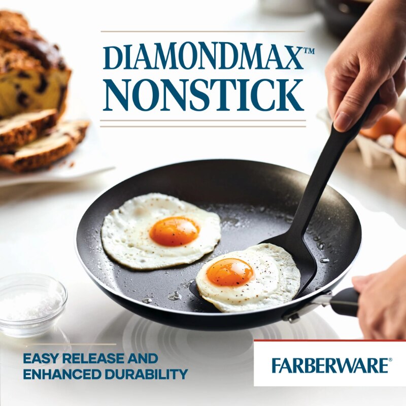 Farberware 12 Piece Easy Clean Nonstick Pots Pans Cookware Set| |