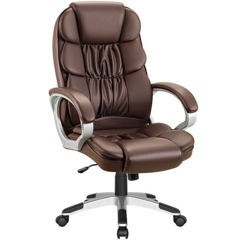 Leather High Back Office Chair Ergonomic Executive Office Chair Swivel