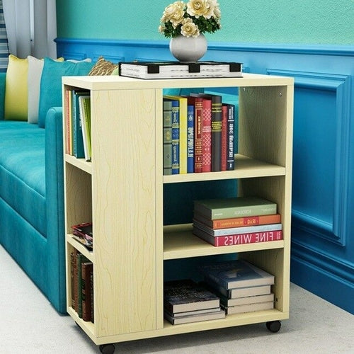 Simple Creative Small Children's Bookshelf with Wheel Easy To Move