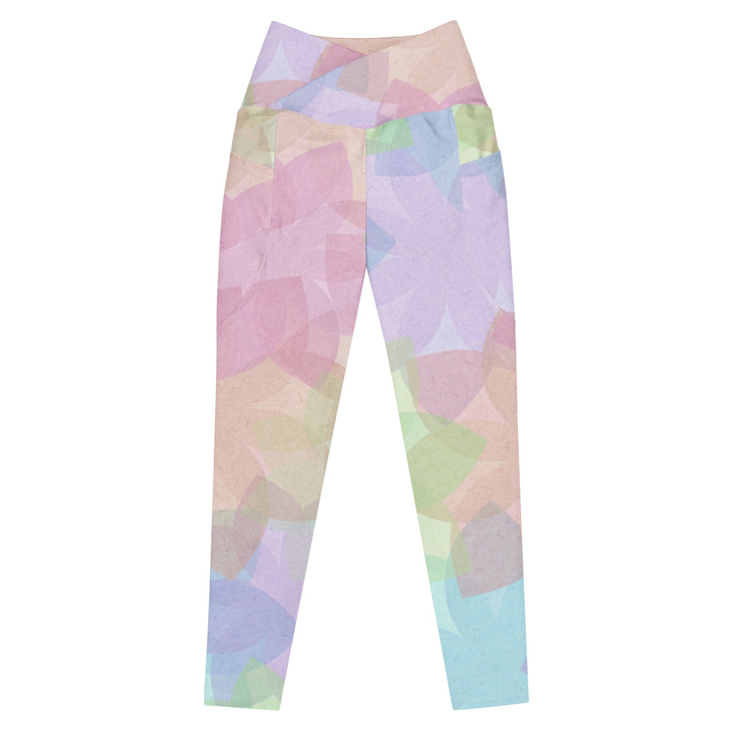 Color Burst Crossover Leggings with Pockets