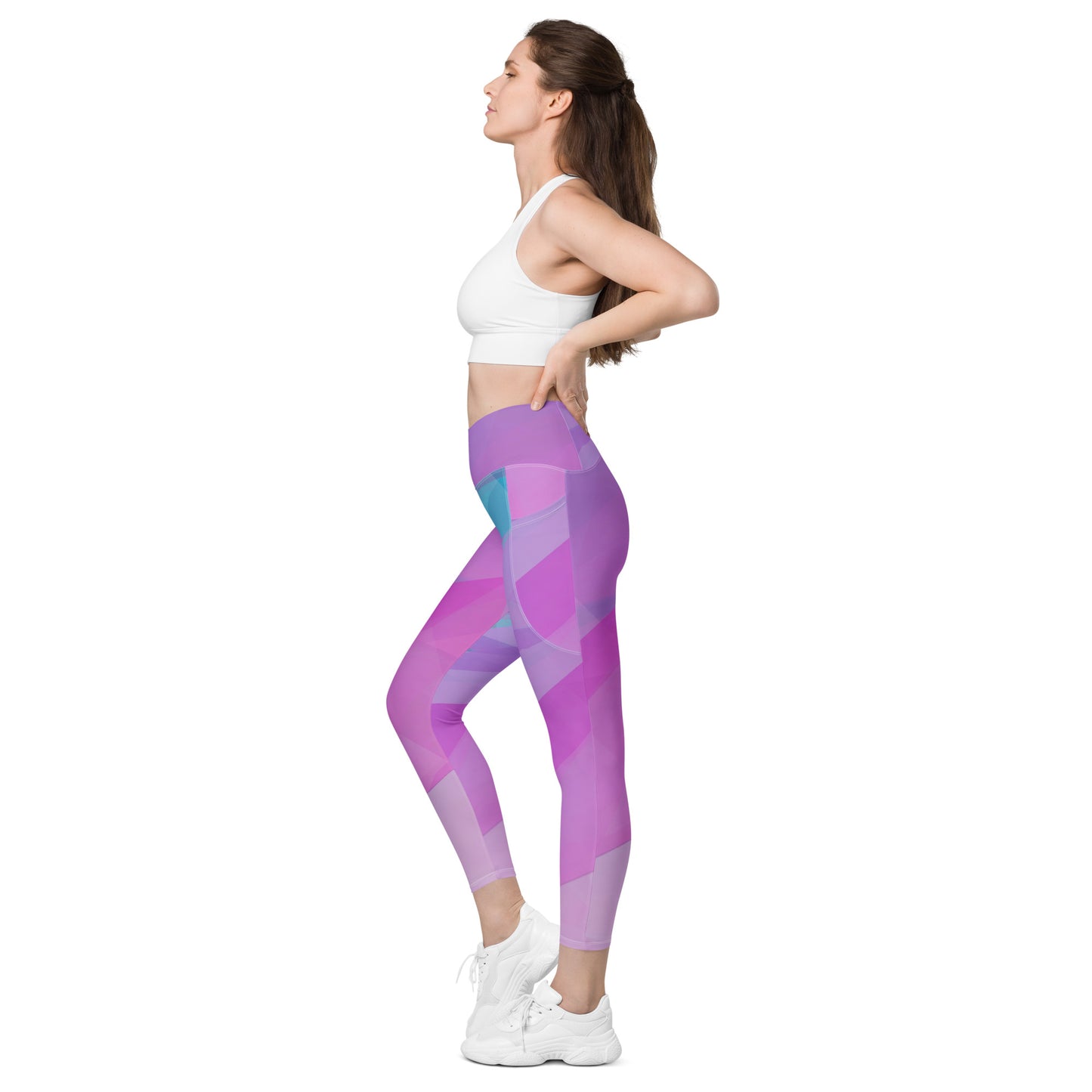 Kaleidoscope Crossover Leggings with Pockets