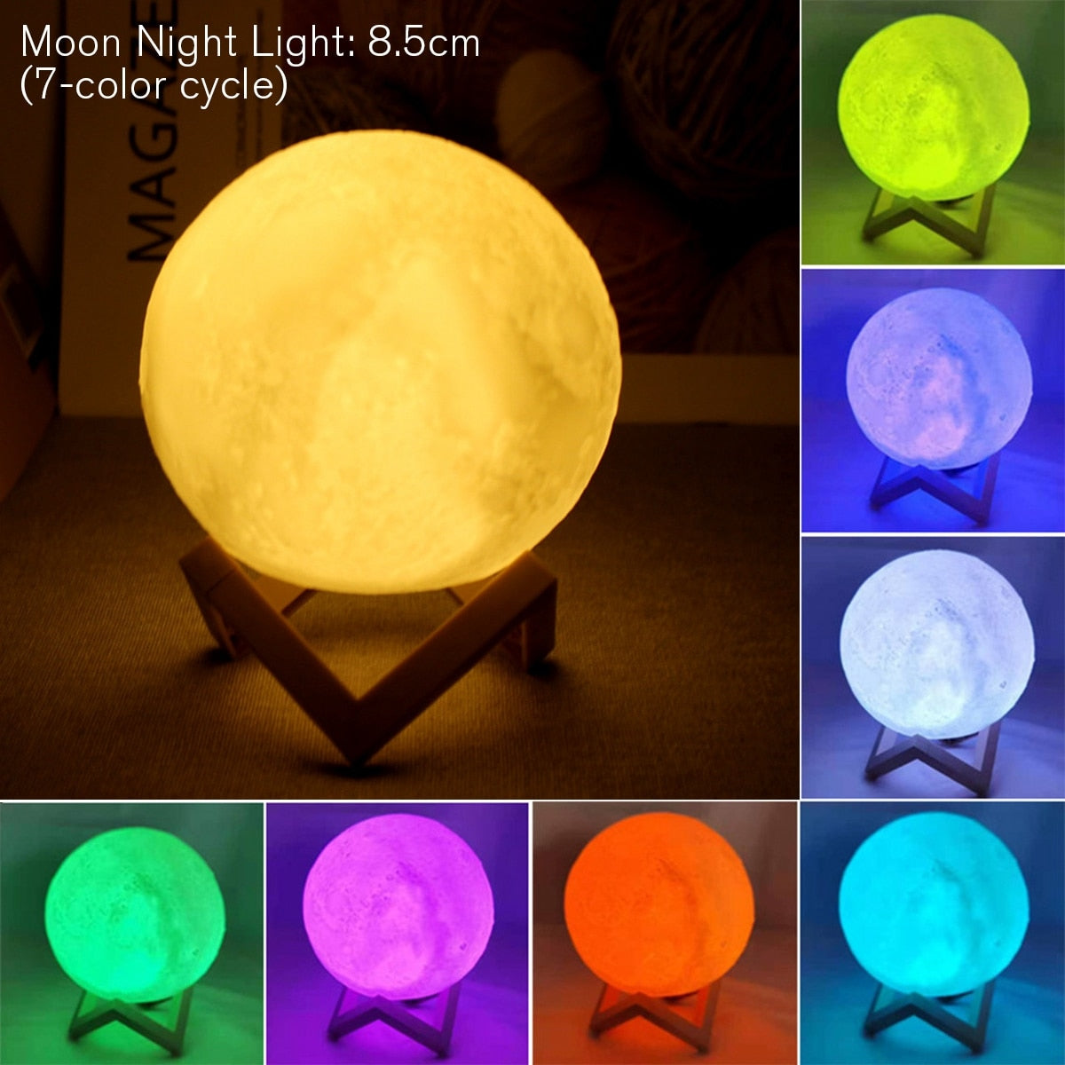 LED Battery Powered Moon Lamp