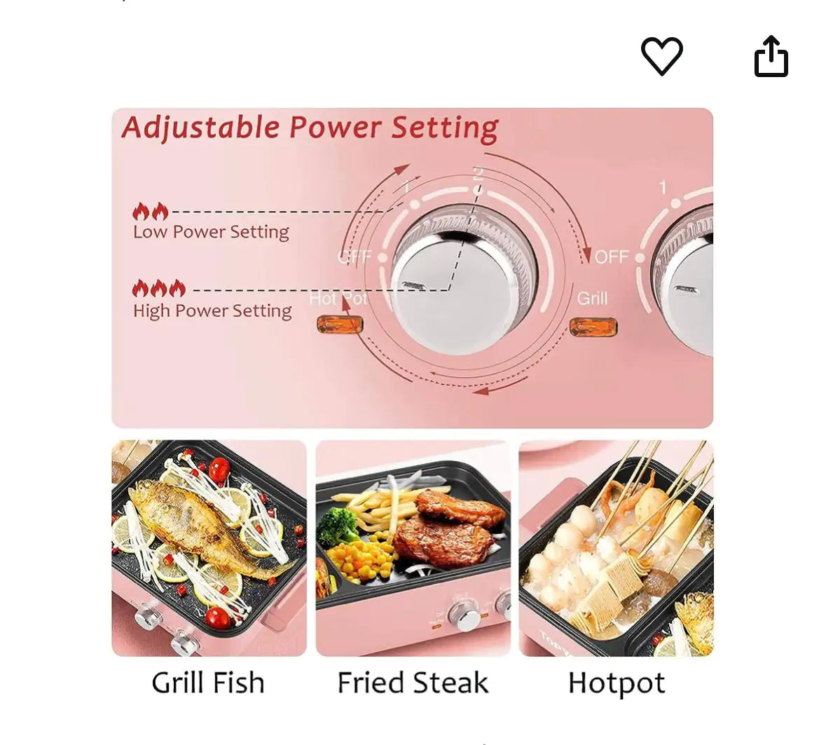 2-in-1 Hot Pot Electric with Grill